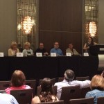 Thrillerfest 2015 (left to right) Karin Slaughter, Kathy Reichs, Brenda Novak, ?, Greg Iles, Peter James
