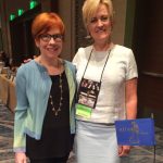 Jayne Ann Krentz stops by my booth to say hello at the RWA Literacy Signing, 2016